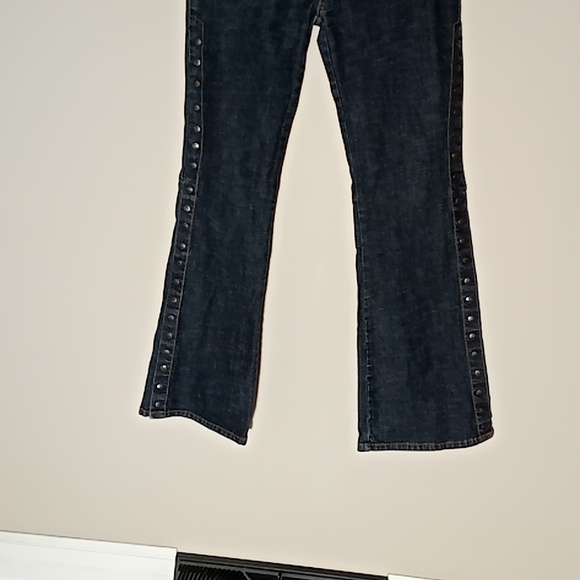 Parasuco Diamond Jeans Low Rise Wide Leg Size 30 Blue W 15" R 8" I 32" - Picture 4 of 15